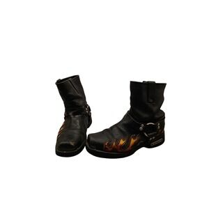 Xelement Motorcycle Harness Boots Flames Mens Size 11